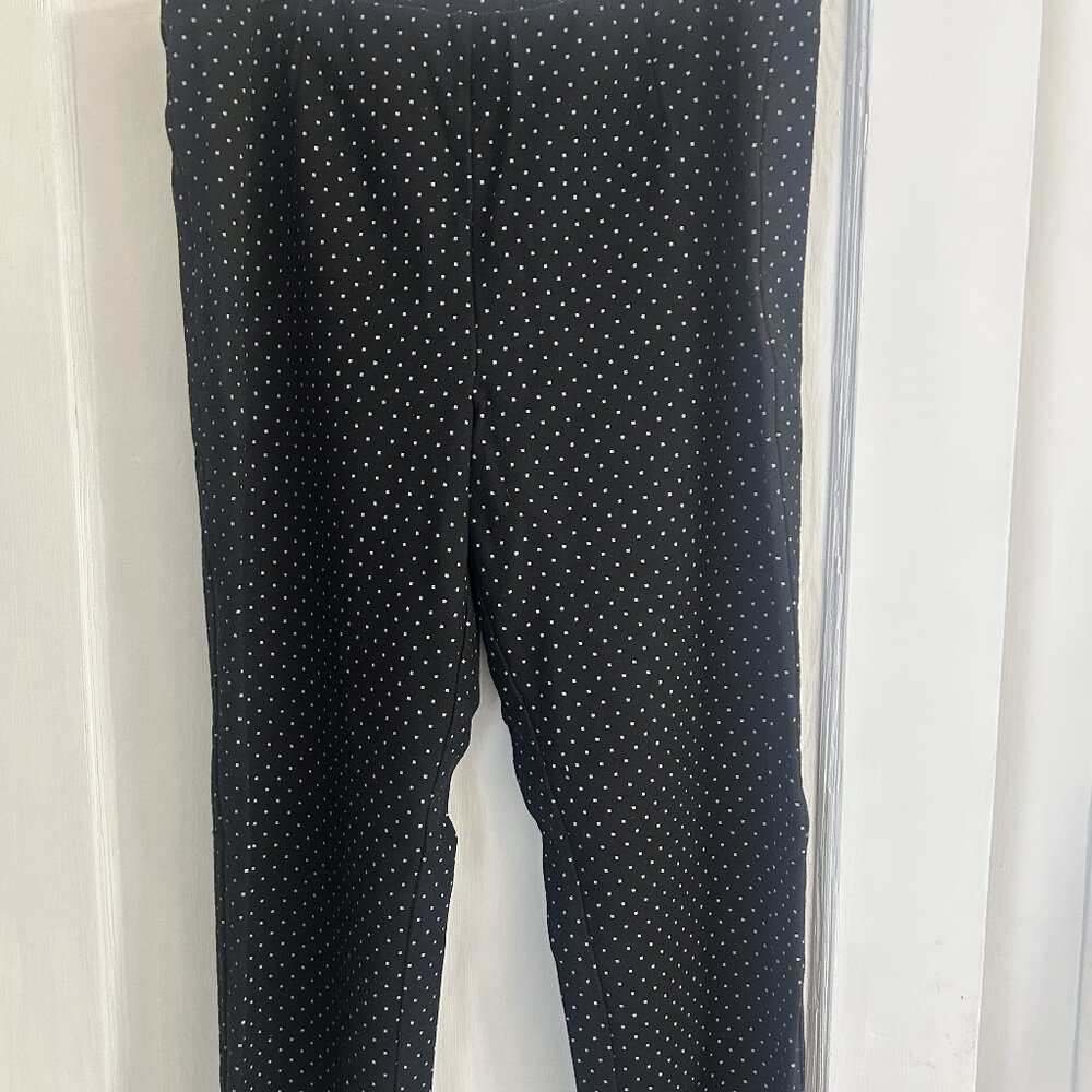 JJill Ponte Black Pants, SZ L, Pre-Owned